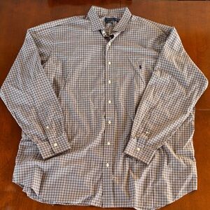 Ralph Lauren Brown and Cream Checkered Shirt
